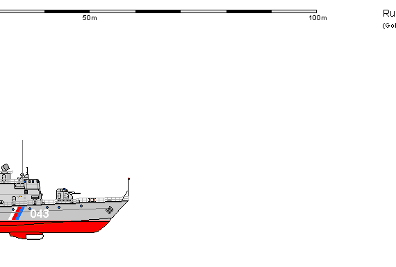 Ship R FAC 1241.2 PAUK-II - drawings, dimensions, figures