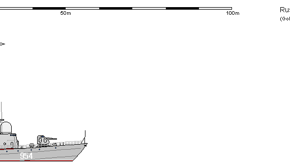 Корабль R FAC 1241 TARANTUL III - чертежи, габариты, рисунки