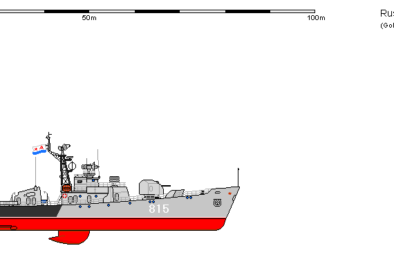 Корабль R FS 0159M Petya - чертежи, габариты, рисунки