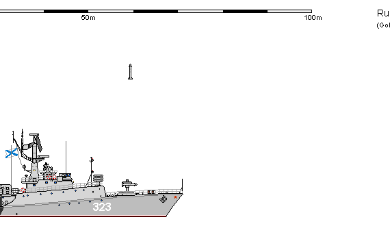 Корабль R FS 1124 ME GRISHA-V - чертежи, габариты, рисунки