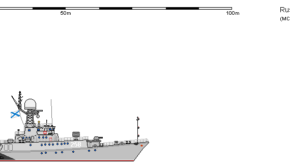 Корабль R FS 1331 PARCHIM II - чертежи, габариты, рисунки