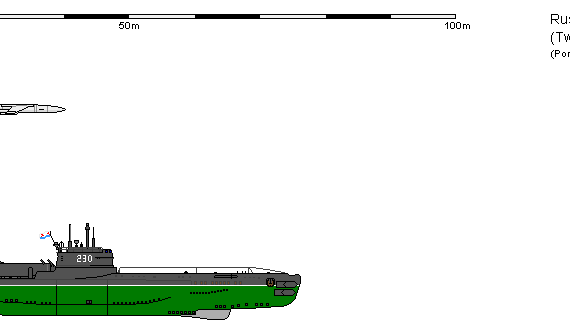 Корабль R SSG 644 Whiskey Twin Cylinder - чертежи, габариты, рисунки
