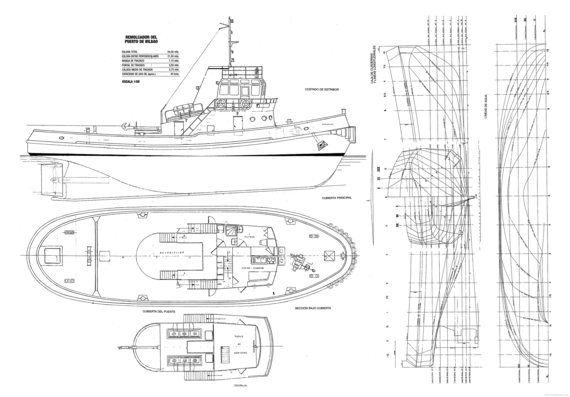Ship Remolcador del Puerto de Bilbao - drawings, dimensions, pictures