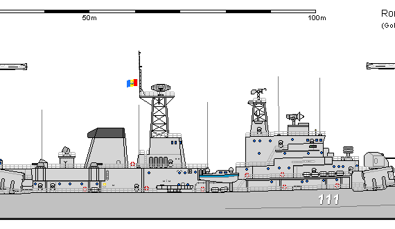 Rom DD MARASESTI ship - drawings, dimensions, figures