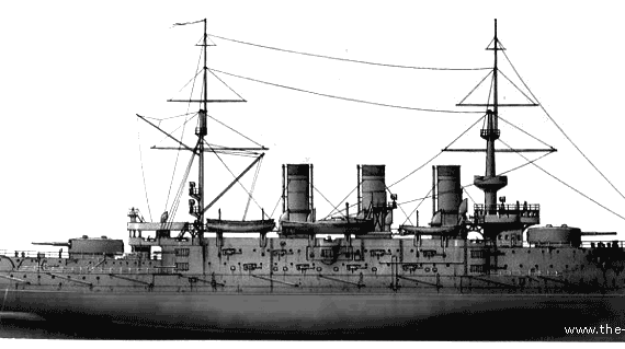 Корабль Rusia Pobieda (Battleship) (1904) - чертежи, габариты, рисунки
