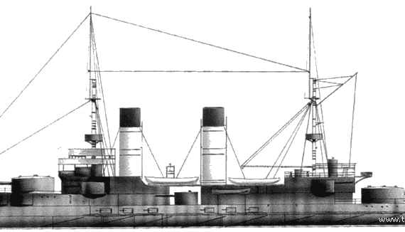 Боевой корабль Россия - Borodino (Battleship) (1899) - чертежи, габариты, рисунки