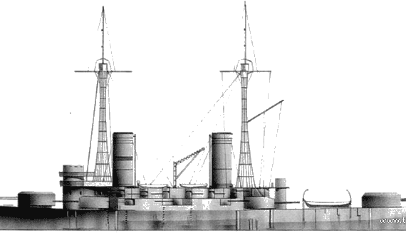 Боевой корабль Россия - Imperator Pavel (Battleship) (1910) - чертежи, габариты, рисунки