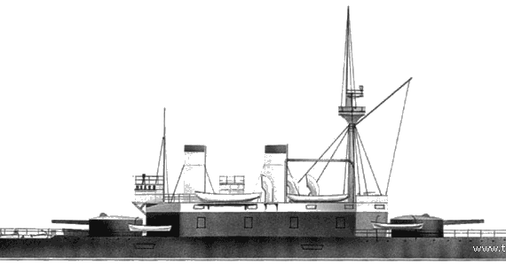 Боевой корабль Россия - Navarin (Battleship) (1905) - чертежи, габариты, рисунки