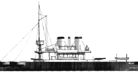 Combat ship Russia - Yekaterina II (Battleship) (1889) - drawings, dimensions, pictures