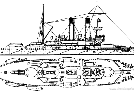 Корабль Россия Admiral Ushakov (Battleship) - чертежи, габариты, рисунки