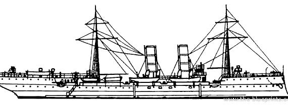 Combat ship Russia Amur (Minelayer) (1905) - drawings, dimensions, pictures