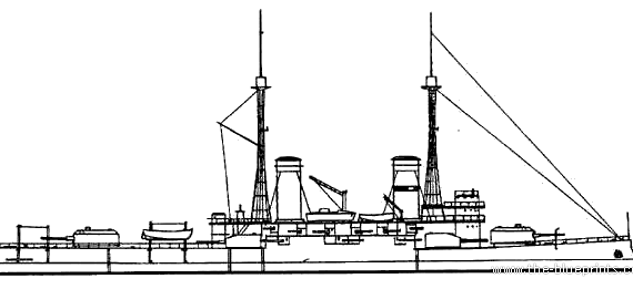 Combat ship Russia Andrey Pervozvanny (1912) - drawings, dimensions, pictures