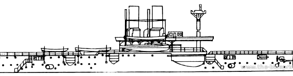 Боевой корабль Россия Ekaterina II (Battleship) - чертежи, габариты, рисунки