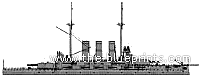 Combat ship Russia Evstafiy (1912) - drawings, dimensions, pictures