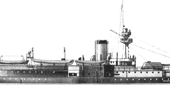 Ship Russia Gangut (1896) - drawings, dimensions, pictures