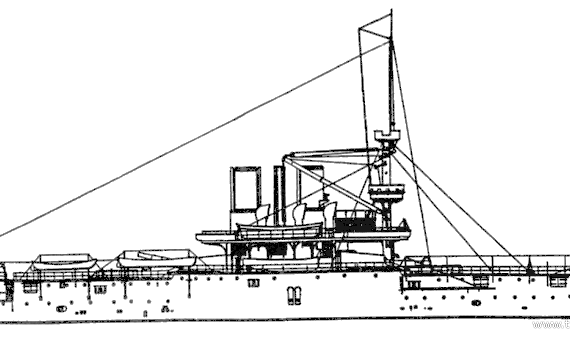 Ship Russia Georgia Pobedonosets (Battleship) (1908) - drawings, dimensions, pictures