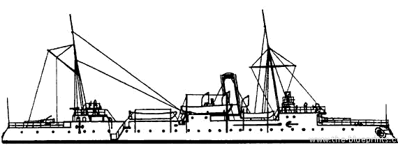 Warship Russia Gremyaschy (Gunboat) (1904) - drawings, dimensions, pictures