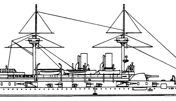 Ship Russia Imperator Alexander II (Battleship) (1892) - drawings, dimensions, pictures