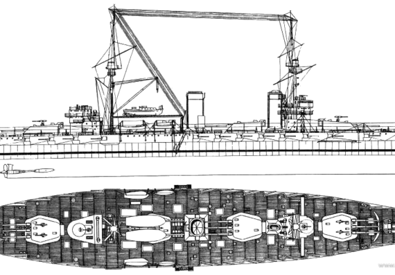 Боевой корабль Россия Imperator Nikolai I (1917) - чертежи, габариты, рисунки