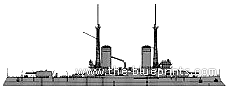 Russia Imperator Pavel I warship (1913) - drawings, dimensions, pictures