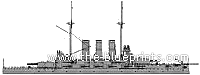 Combat ship Russia Ioan Zlatoust (1912) - drawings, dimensions, pictures