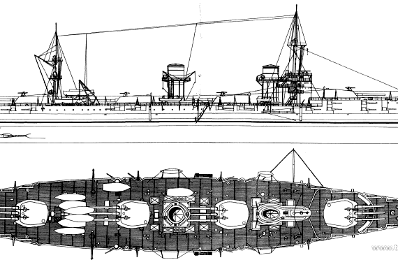 Корабль Россия Izmail (Battlecruiser) (1915) - чертежи, габариты, рисунки