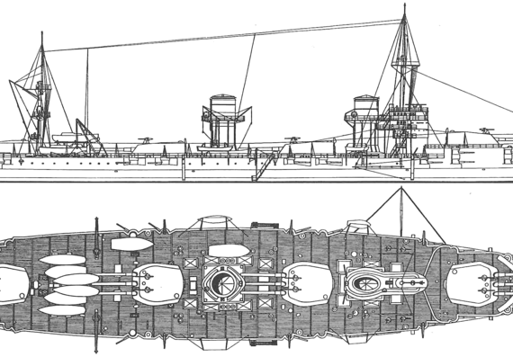 Корабль Россия Izmail (Battlecruiser) (1917) - чертежи, габариты, рисунки