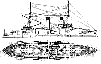 Боевой корабль Россия Knyaz Suvorov - чертежи, габариты, рисунки