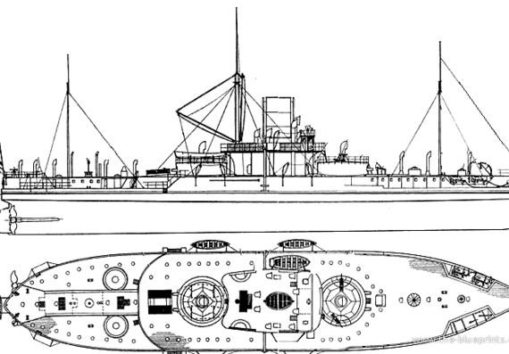 Боевой корабль Россия Petr Velikiy (Battleship) - чертежи, габариты, рисунки