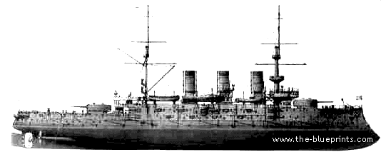 Боевой корабль Россия Pobeda (1904) - чертежи, габариты, рисунки