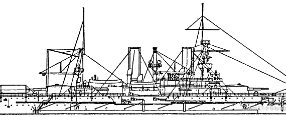Боевой корабль Россия Poltava - чертежи, габариты, рисунки