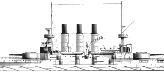 Combat ship Russia Retvisan (Battleship) (1901) - drawings, dimensions, pictures