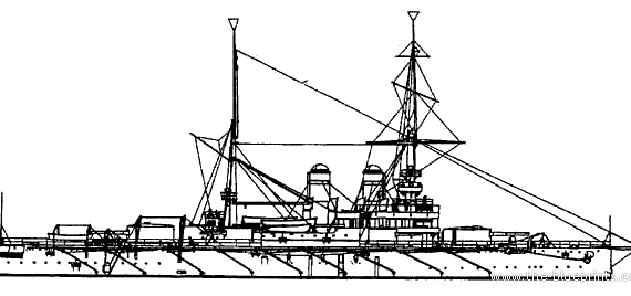 Боевой корабль Россия Rostislav (1914) - чертежи, габариты, рисунки