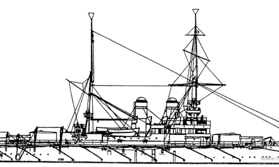 Корабль Россия Rostislav (Battleship) (1914) - чертежи, габариты, рисунки