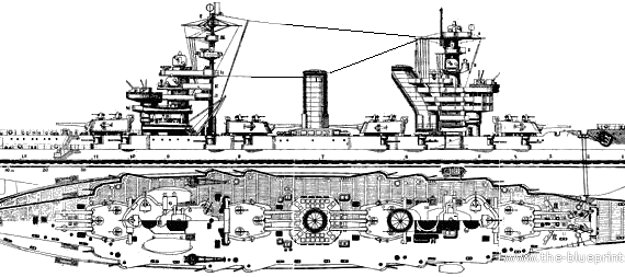 Корабль Россия Sevastopol (Battleship) - чертежи, габариты, рисунки