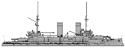 Боевой корабль Россия Slava (1916) - чертежи, габариты, рисунки