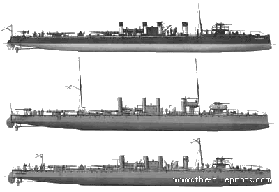 Боевой корабль Россия Sokol Class (Destroyer) - чертежи, габариты, рисунки