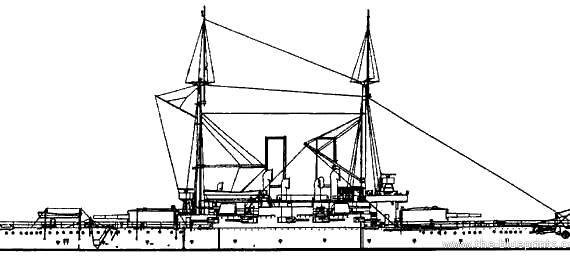 Боевой корабль Россия Tri Svyatitelya (1914) - чертежи, габариты, рисунки