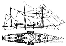 Cruiser Russia Variag (Protected Cruiser) (1904) - drawings, dimensions, pictures