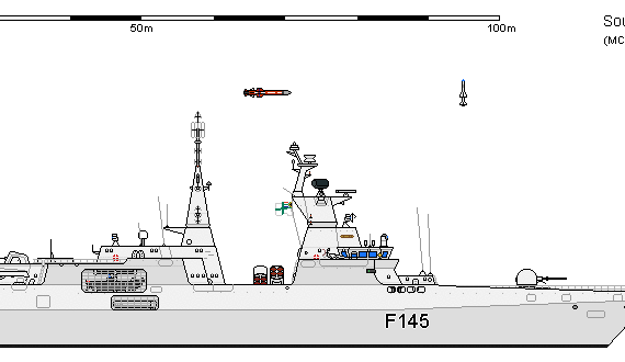 Корабль SA FF Meko A200 Valour - чертежи, габариты, рисунки