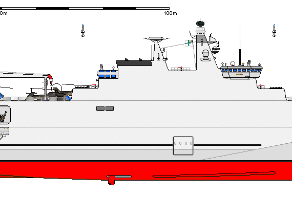 Корабль SA LHD TKMS MRD 150 - чертежи, габариты, рисунки