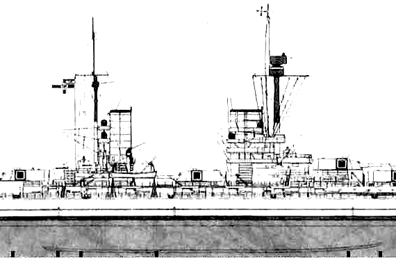 Корабль SKS Grosser Kurfuerst (Battleship) (1918) - чертежи, габариты, рисунки