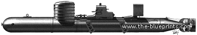 Военный корабль SLC Maiale - Siluro a Lenta Corsa - чертежи, габариты, рисунки