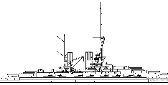 Крейсер SMS Baden (1916) - чертежи, габариты, рисунки