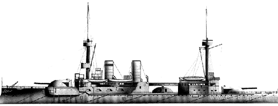 Корабль SMS Brandenburg (Battleship) (1893) - чертежи, габариты, рисунки