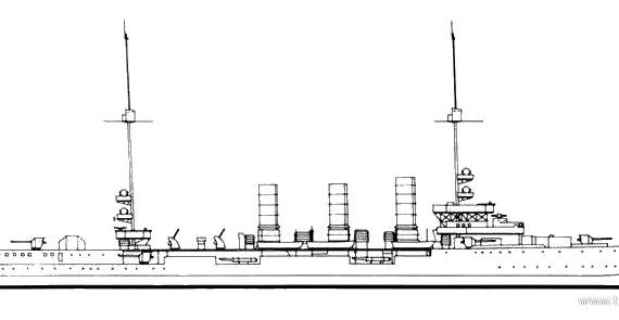 Крейсер SMS Coln (1918) - чертежи, габариты, рисунки