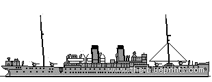 Крейсер SMS Cormoran (Auxiliary Cruiser) (1909) - чертежи, габариты, рисунки