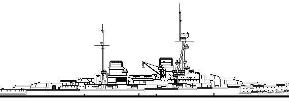 Крейсер SMS Derfflinger (Battlecruiser) (1916) - чертежи, габариты, рисунки