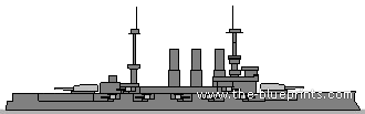 Корабль SMS Deutschland (Battleship) - чертежи, габариты, рисунки