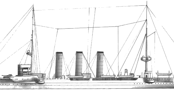SMS Dresden cruiser (1915) - drawings, dimensions, pictures
